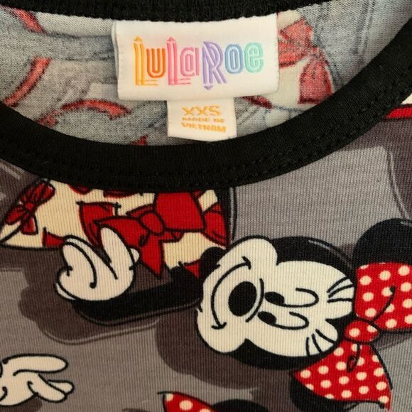 LulaRoe Disney Mini Mouse 3/4 Sleeves Top - Picture 3 of 7